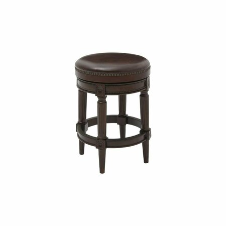 HOMEROOTS Counter Height Stool Distressed Walnut - 25.5 x 18.5 x 18.5 in. 380061